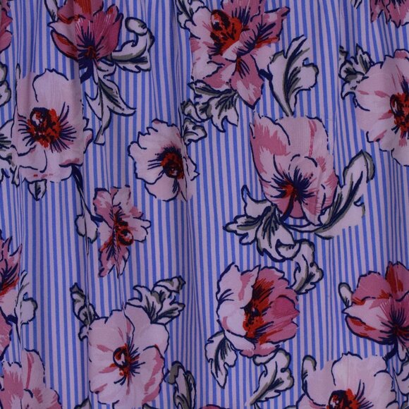 Women's As U Wish Blue Floral 3/4 Sleeve Lined Midi Dress - Size S - Picture 3 of 8